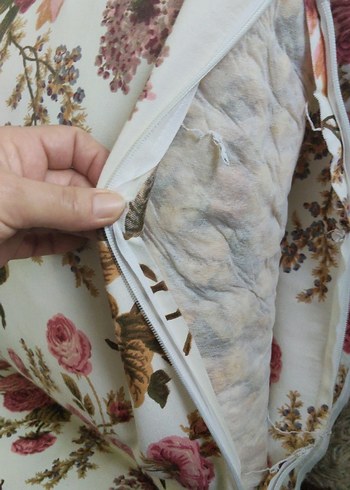 Çiçek Desenli Çok Renkli Minder - Görsel 5