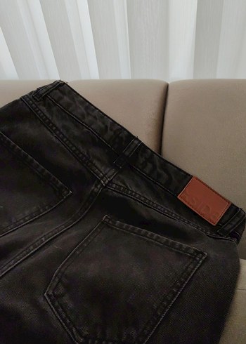 Kadın kahve Bol Kesim  Denim Pantolon - Görsel 4