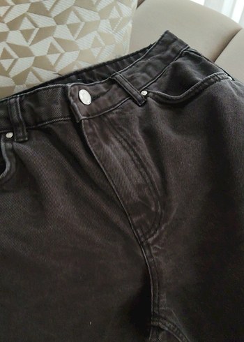 Kadın kahve Bol Kesim  Denim Pantolon - Görsel 3