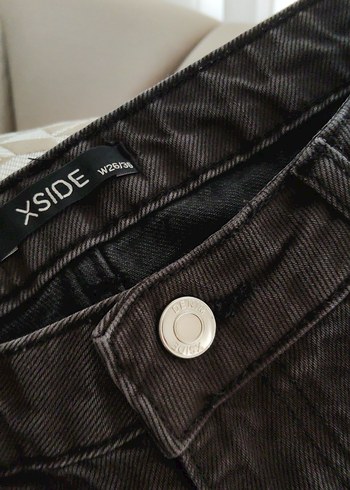 Kadın kahve Bol Kesim  Denim Pantolon - Görsel 5