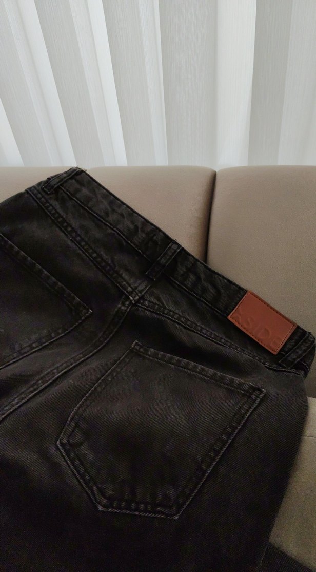 Kadın kahve Bol Kesim  Denim Pantolon - Görsel 4