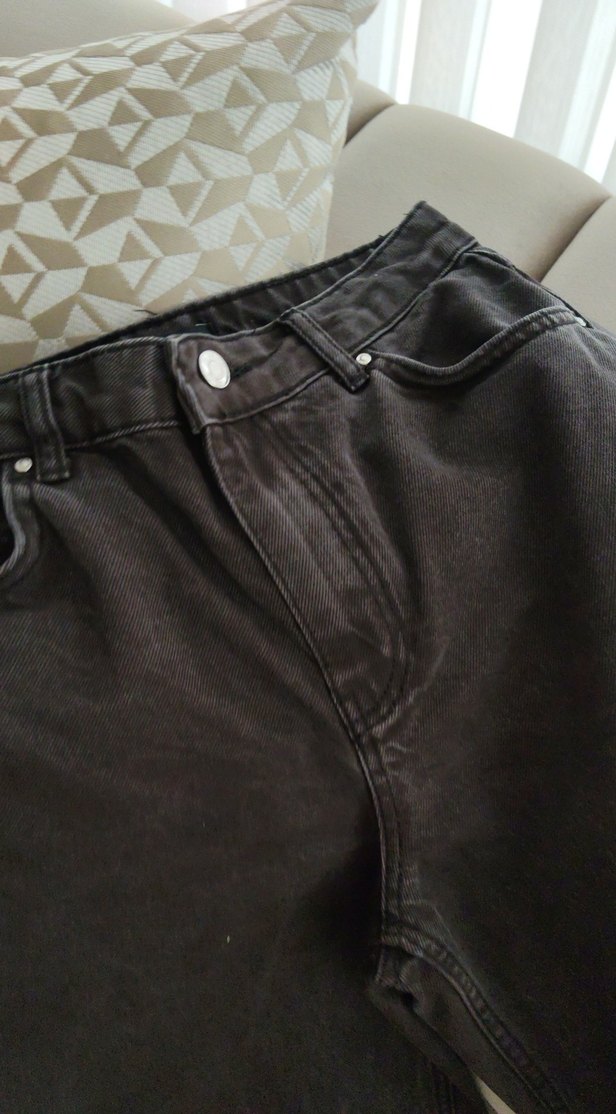 Kadın kahve Bol Kesim  Denim Pantolon - Görsel 3