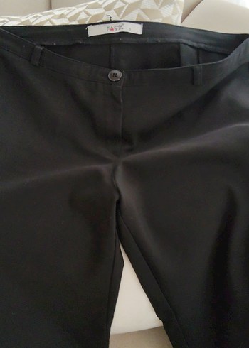 Siyah Kadın Kumaş Pantolon Tokalı - Görsel 2