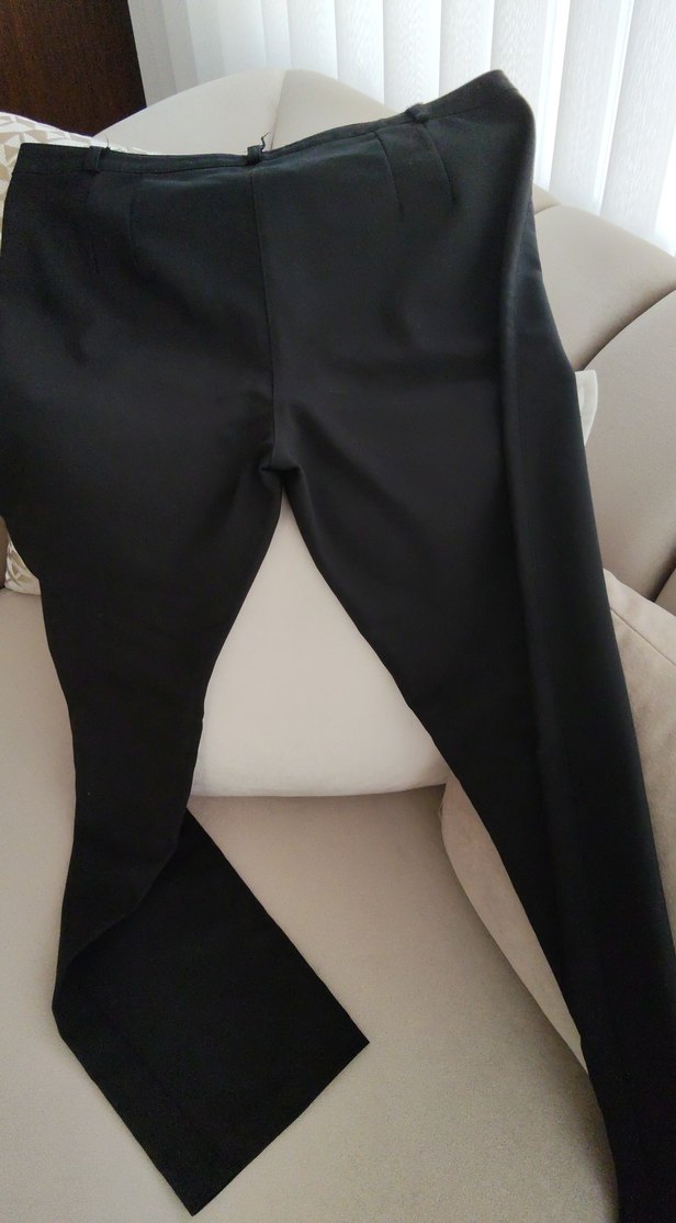 Siyah Kadın Kumaş Pantolon Tokalı - Görsel 4