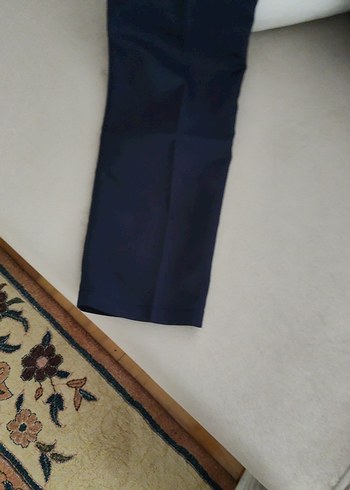 Kadın Lacivert Kumaş Kumaş Pantolon - Görsel 5