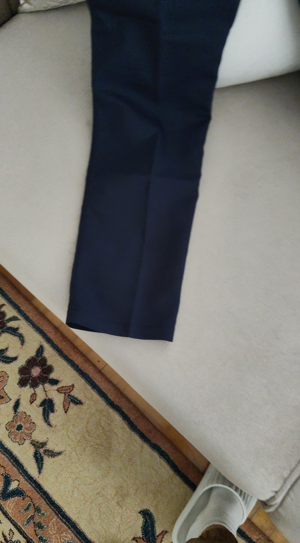 Kadın Lacivert Kumaş Kumaş Pantolon - Görsel 5