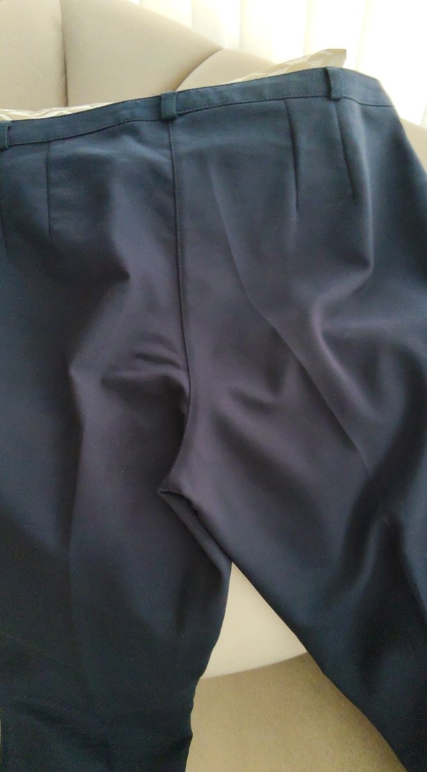 Kadın Lacivert Kumaş Kumaş Pantolon - Görsel 4