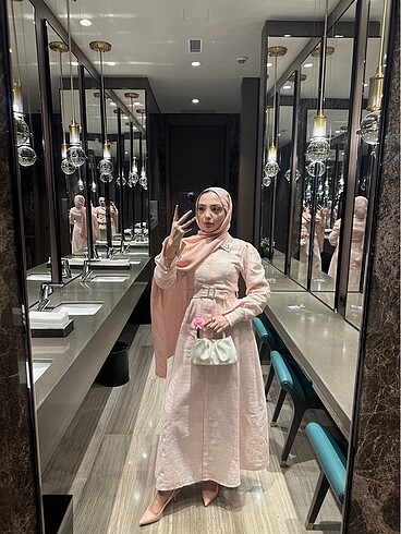 36 Beden pembe Renk Pembe tasarım elbise