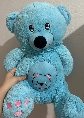 Pastel Mavi Peluş Ayıcık Oyuncak