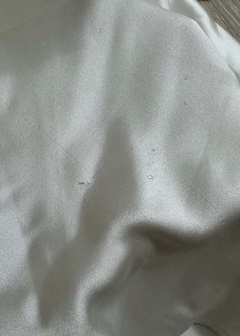 Beyaz Parlak Mini Straplez Elbise - Görsel 4