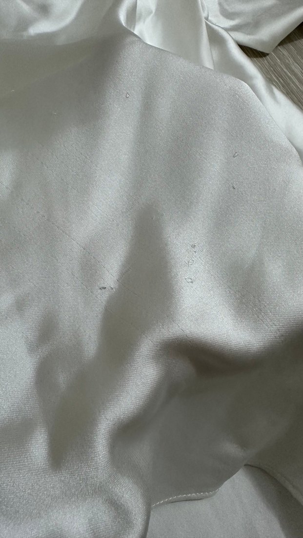 Beyaz Parlak Mini Straplez Elbise - Görsel 4