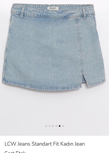 xs Beden mavi Renk LCW Jeans Kadın Açık Mavi Mini Denim Etek
