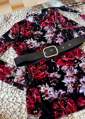 Bordo Uzun Kollu Drapeli Bohem Kadın Bluz - Görsel 3