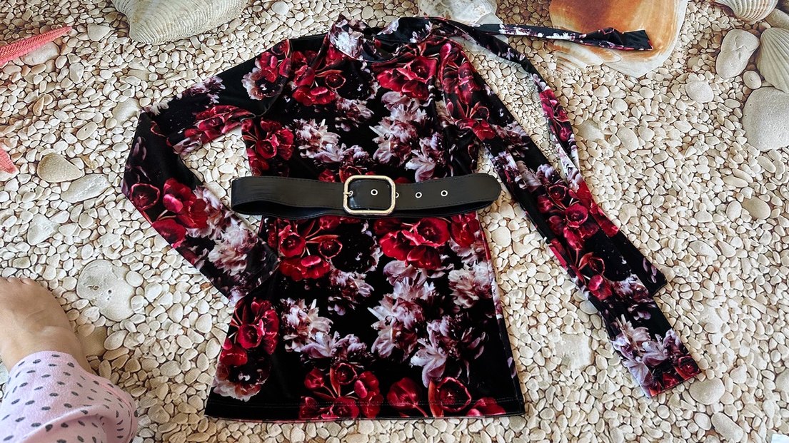 Bordo Uzun Kollu Drapeli Bohem Kadın Bluz - Görsel 2