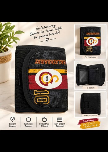 GS Store Galatasarayli Siyah Triko Cuzdan