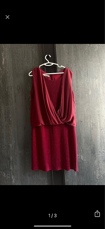 SEÇİL BORDO KISA ELBİSE