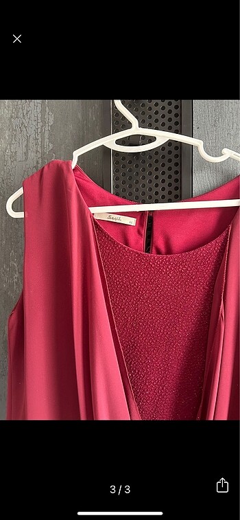 44 Beden bordo Renk SEÇİL BORDO KISA ELBİSE