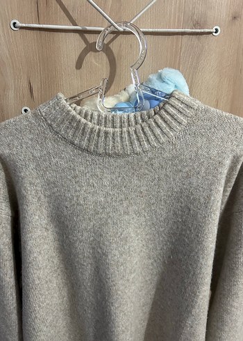 Bej Kadın Örgü Triko Kazak Elbise - Görsel 2