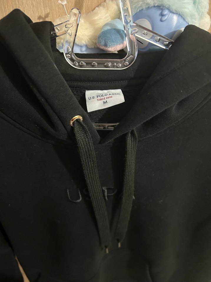 Uspa Siyah Kapüşonlu Kadın Sweatshirt - Görsel 2