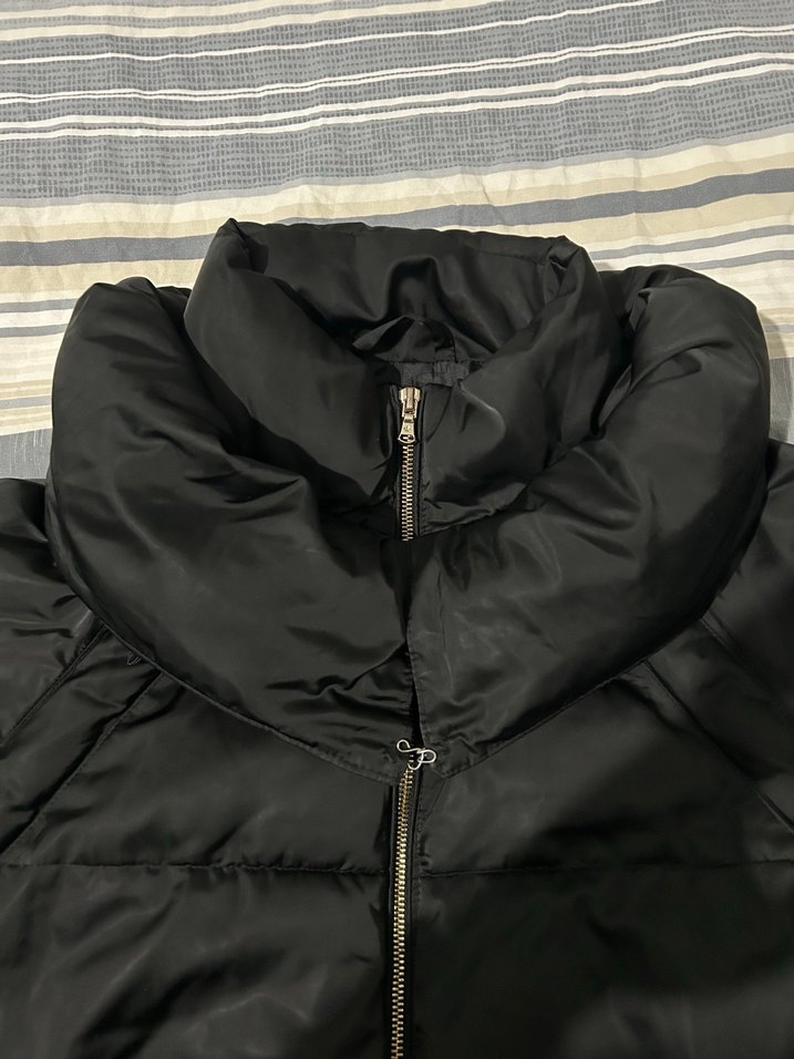 Colins Marka Detaylı Siyah Kadın mont - Görsel 4