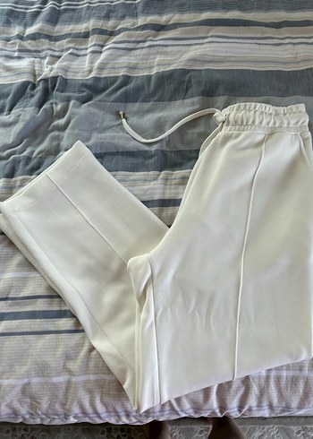 Seçil marka Beyaz Rahat Kesim Kadın bilek boy Pantolon - Görsel 2