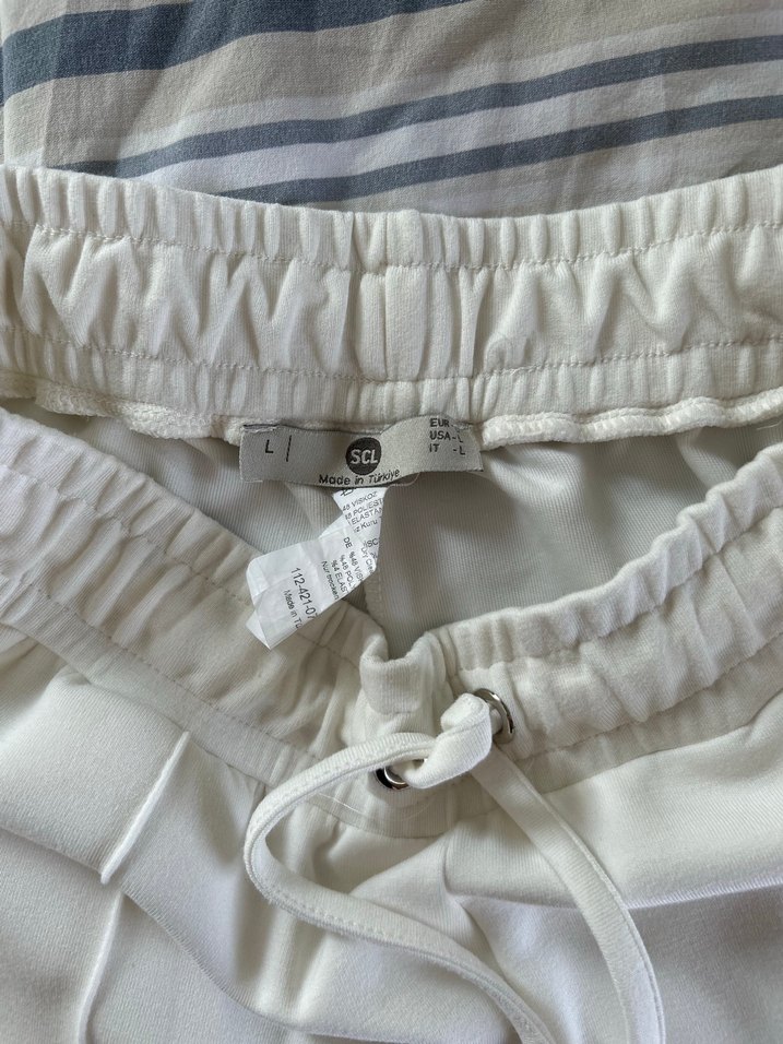 Seçil marka Beyaz Rahat Kesim Kadın bilek boy Pantolon - Görsel 4