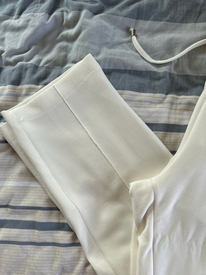 Seçil marka Beyaz Rahat Kesim Kadın bilek boy Pantolon - Görsel 3