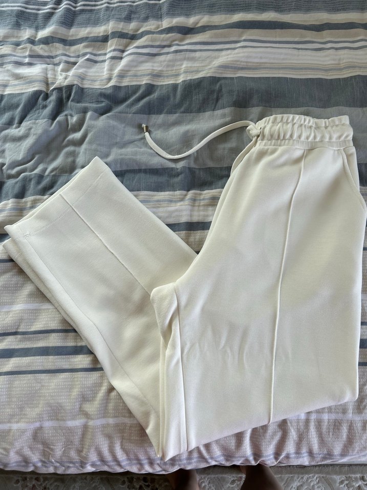 Seçil marka Beyaz Rahat Kesim Kadın bilek boy Pantolon - Görsel 2