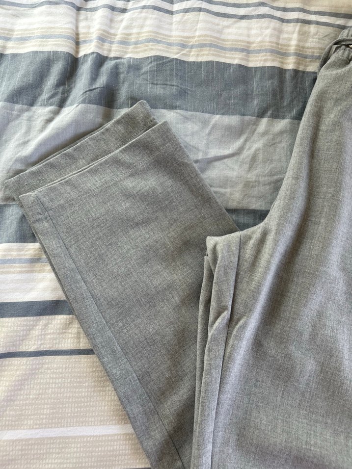 Koton Gri Keten Kadın Rahat Kesim Pantolon - Görsel 2