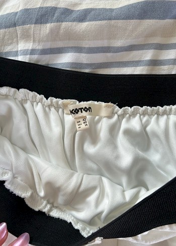 Kadın Beyaz Keten Pilili Midi Pantolon - Görsel 4