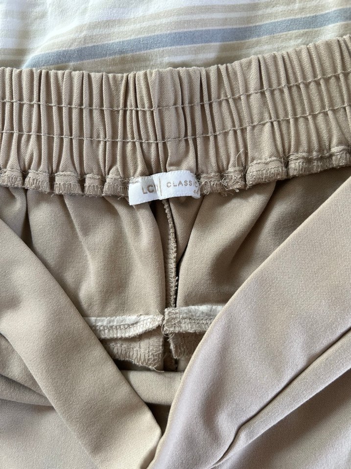 Lc waikiki Bej Pilili Kadın Kumaş Pantolon - Görsel 3