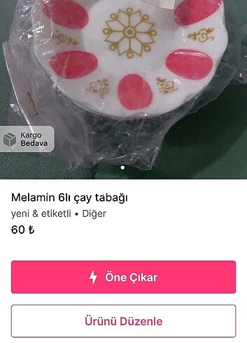 Melamin çay tabağı 