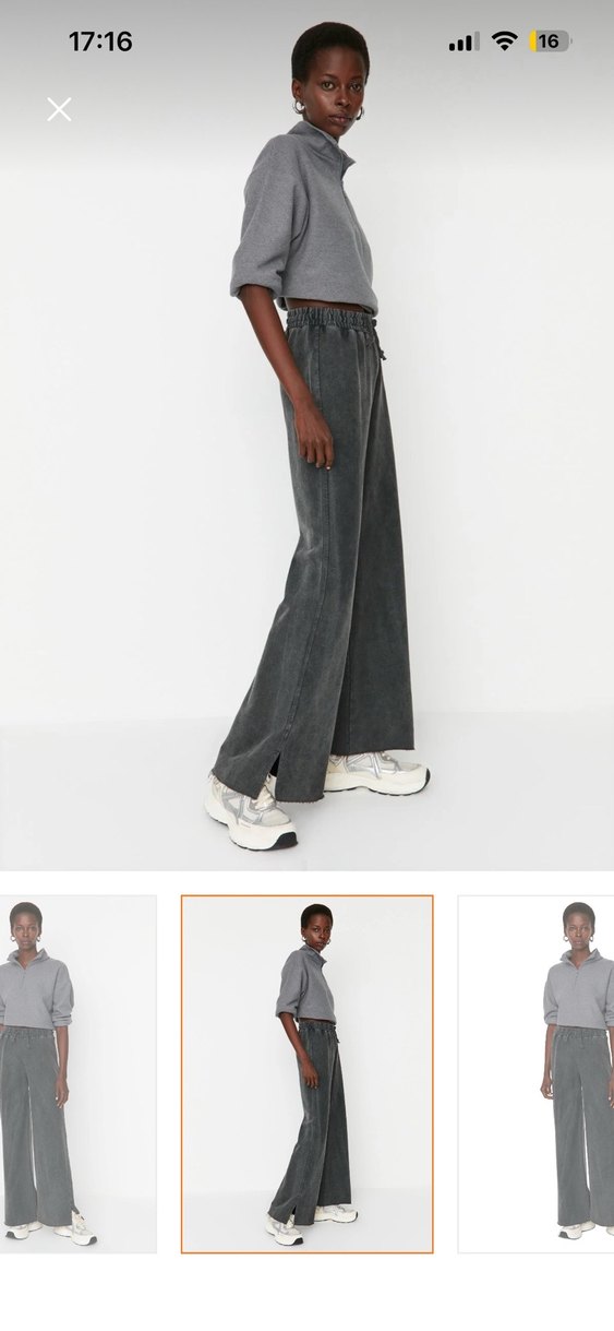 Trendyol Milla Soluk Efektli Wide Leg eşofman - Görsel 3