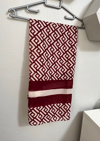 BEYMEN MUADİLİ Bordo Desenli Kadın Şal - Görsel 2