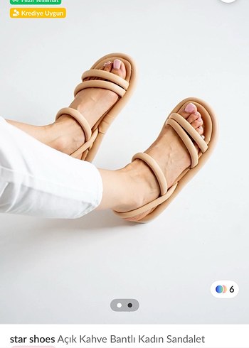 Bej Kadın Dolgu Topuklu Sandalet - Görsel 2