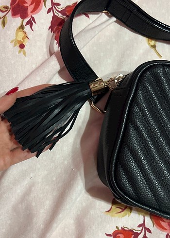 Victoria's Secret Siyah Deri Kadın Bel Çantası - Görsel 5