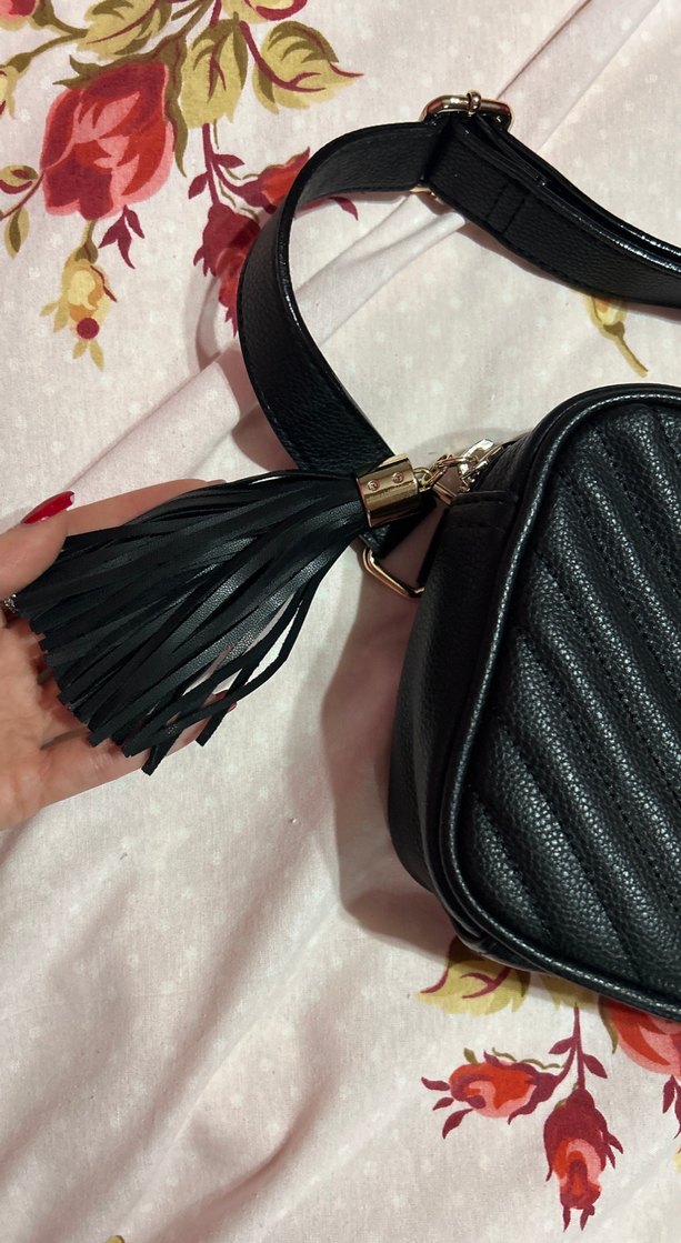 Victoria's Secret Siyah Deri Kadın Bel Çantası - Görsel 5