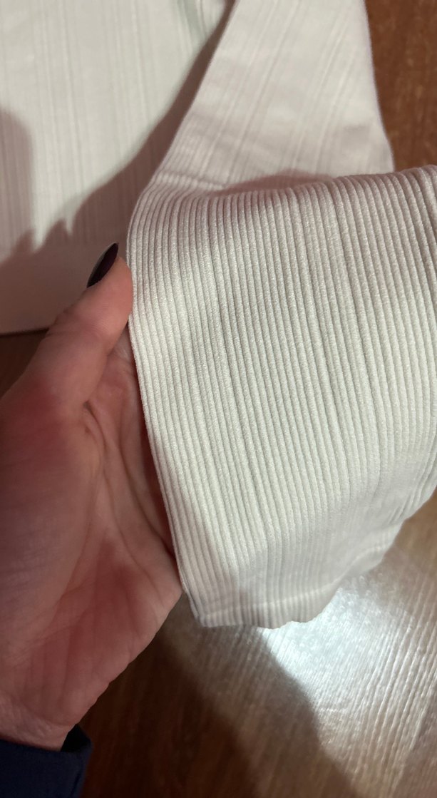 Trendyolmilla Fitilli Uzun Kollu Krem Rengi Crop - Görsel 3