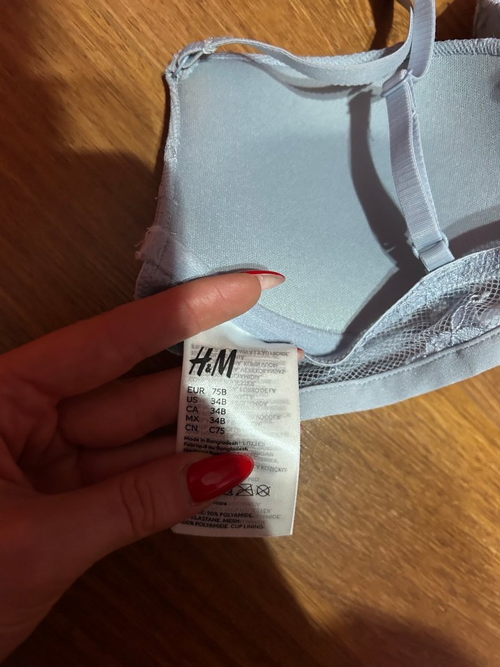 H&M Açık Mavi push up sütyen - Görsel 4