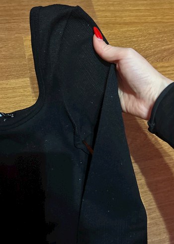 Trendyolmilla XS Fitilli Siyah Body - Görsel 3