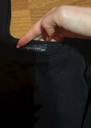 Trendyolmilla XS Fitilli Siyah Body - Görsel 2