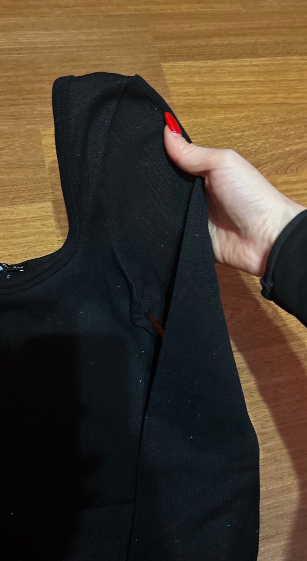 Trendyolmilla XS Fitilli Siyah Body - Görsel 3