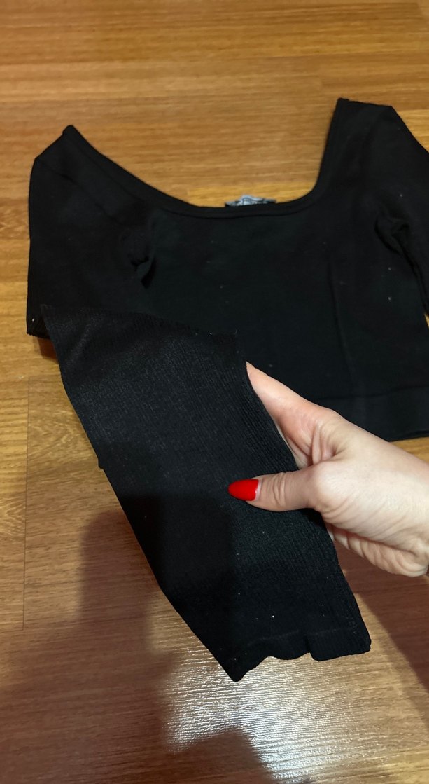 Trendyolmilla XS Fitilli Siyah Body - Görsel 4