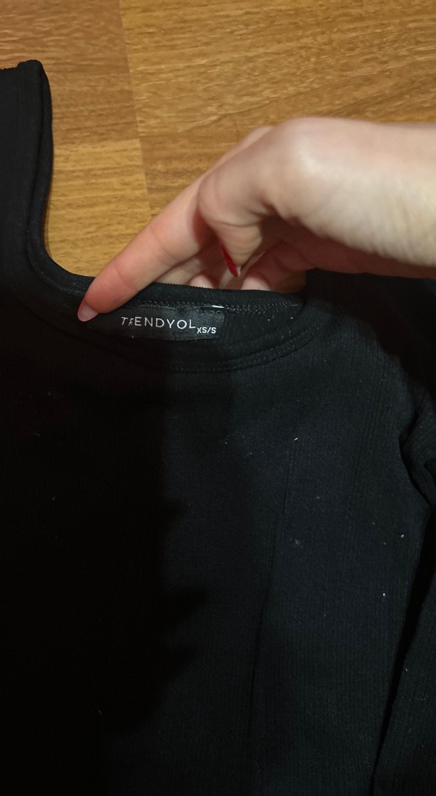 Trendyolmilla XS Fitilli Siyah Body - Görsel 2