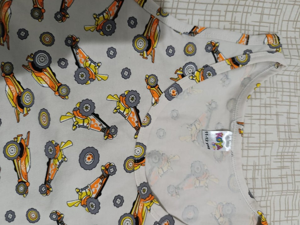 Çocuklar için Baskılı Gri Çok Renkli atlet - Görsel 2