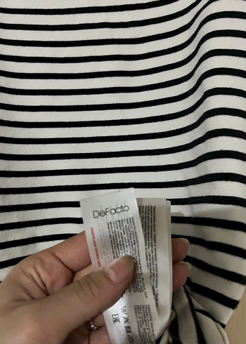 Çizgili Beyaz Mini Elbise - Görsel 3