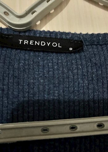 Mavi  fitilli  Elbise Uzun Kollu - Görsel 2