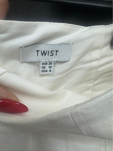 38 Beden beyaz Renk Twist şort etek