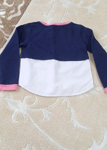 Düğmeli Beyaz Pamuklu Kız Gömleği - Görsel 4