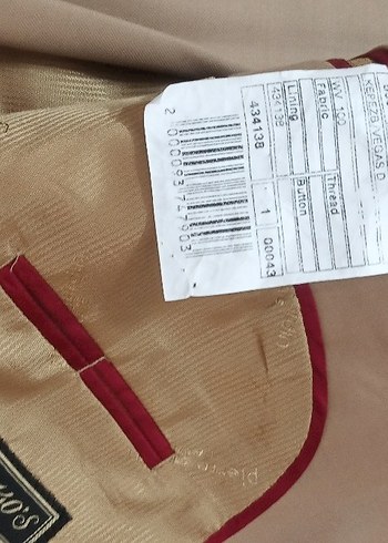 Düğmeli Bej Erkek Ceket - Görsel 4